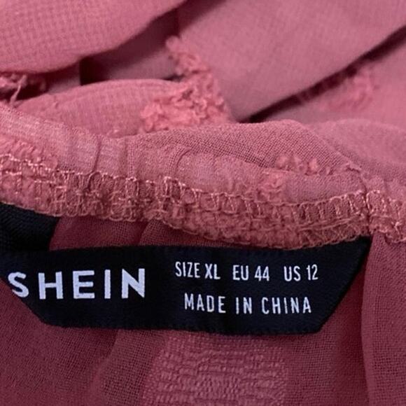 Shein Pink Sleeveless Ruched Embellished Cami Camisole Tank Babydoll Crop Top 12 - Picture 3 of 4